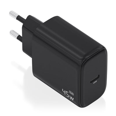Aisens Charger GaN 45W, 1x USB-C PD 3.0, Black — image 1