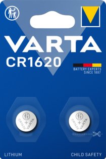 Varta Battery Lithium, Knopfzelle, CR1620, 3V