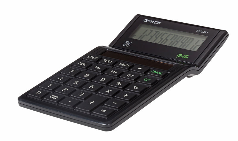 Genie Calculator 305 Eco Desk Básica Black