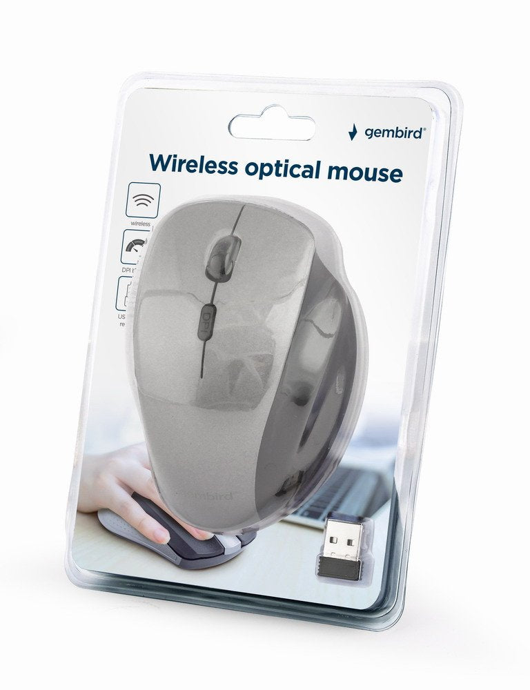 Mouse Óptico Wireless 6 Buttons Black MUSW-6B-02-BG