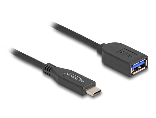 Delock USB 10Gbps USB Cable Type-c Male a Typ-a Female 25CM Koaxial — image 1
