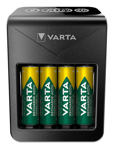 Varta LCD Pug Charger +. 4 Batteries 2100MAH Aa — image 1