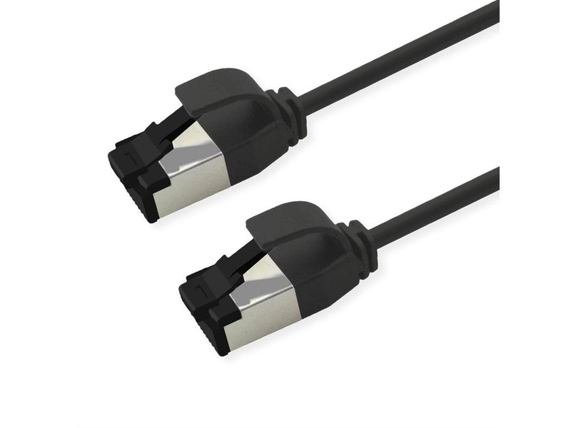 Roline S FTP Network Cable KAT.8.1, Slim, PoE, Black 1,5M