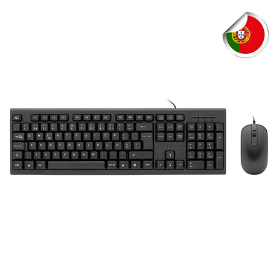 Coolbox Keyboard Portuguese + Mouse USB Membrana + Optico 1000 DPI Resistant a Salpicaduras — image 1