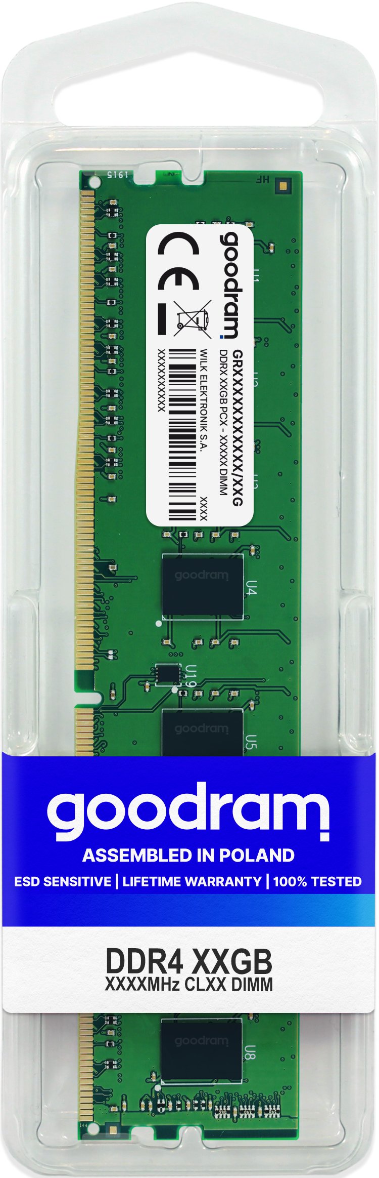 Goodram Memory DDR4 16G 2400MHZ GR2400D464L17