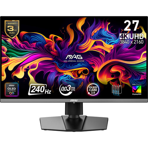 MSI Monitor Mag 272UP Qd-oled X24 26.5 3840 X 2160 Pixels 4K Ultra HD Black — image 1