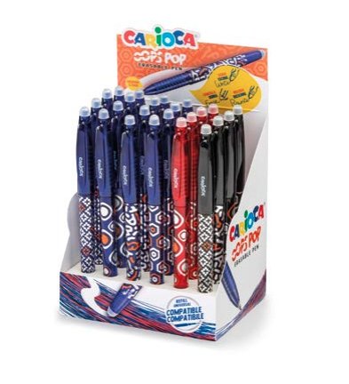 Carioca Oops Expositor 24 Pens Borrables - Thermos Sensible - Grip Texturizada - Punta Ø 0.7MM - Double — image 1