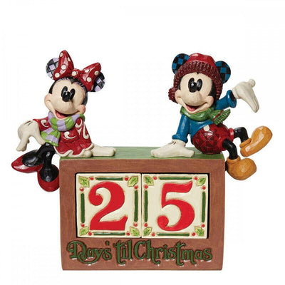 Enesco Figure Disney Mickey & Minnie Calendario Christmas — image 1