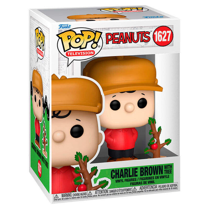 Figura Pop Peanuts Charlie Marrón Con Árbol