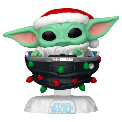 Figure Pop Star Wars Grogu With Santa Hat In Pram — image 1
