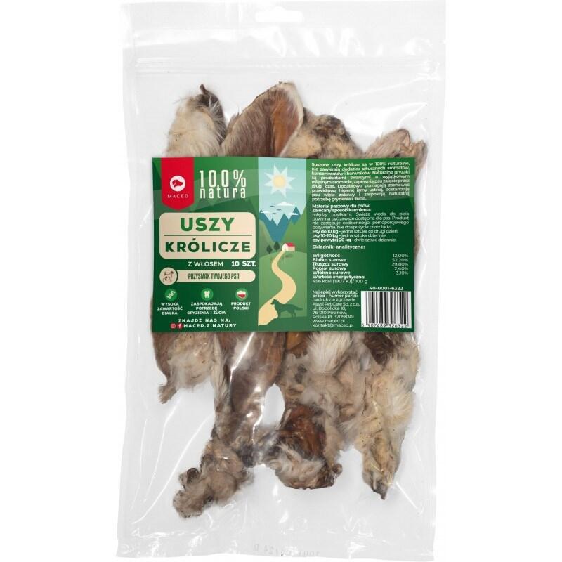 Maced Golosina Perros Orejas Conejo With Hair 10 Pieces