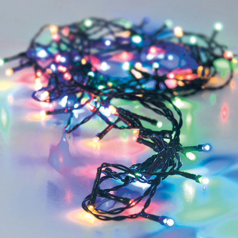 Garland a Batteries Multifuncion 48 Leds Cable Black Light Multicolour 4M