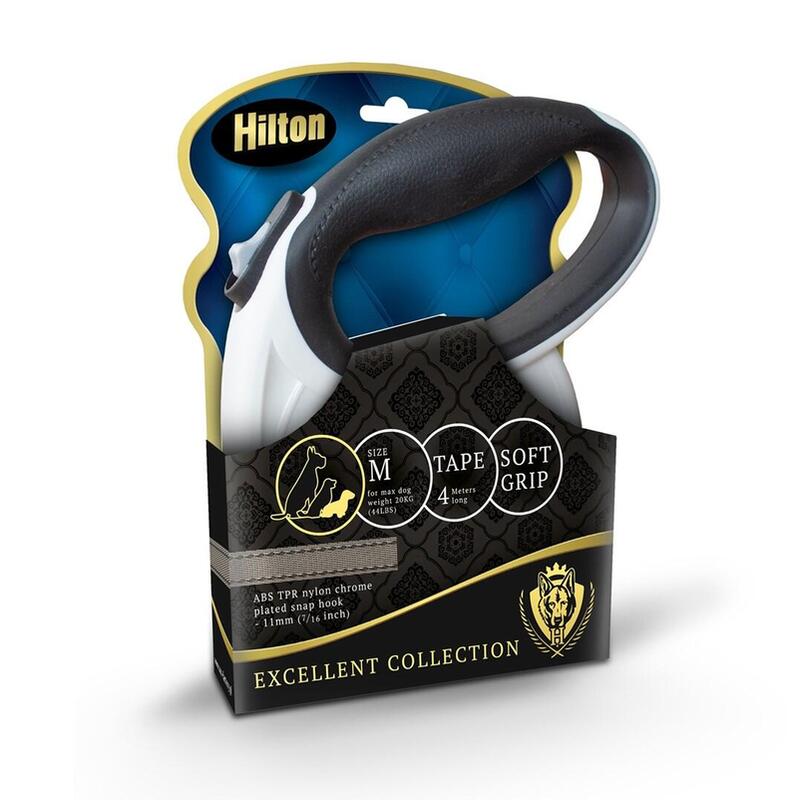 Hilton Smart Dog M (20KG) - Strap Retractable - Blanco-negro - 4M