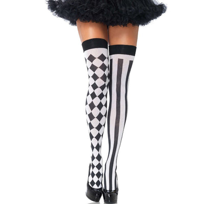 Leg Avenue Socks Altos Arlequin Black/White — image 1
