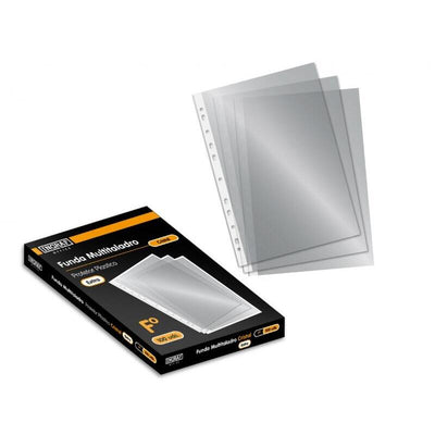 Ingraf Pack 100 Cases Multifuncional Glass Extra Cj - Transparent - Ideal Folders Anillas - Finish — image 1
