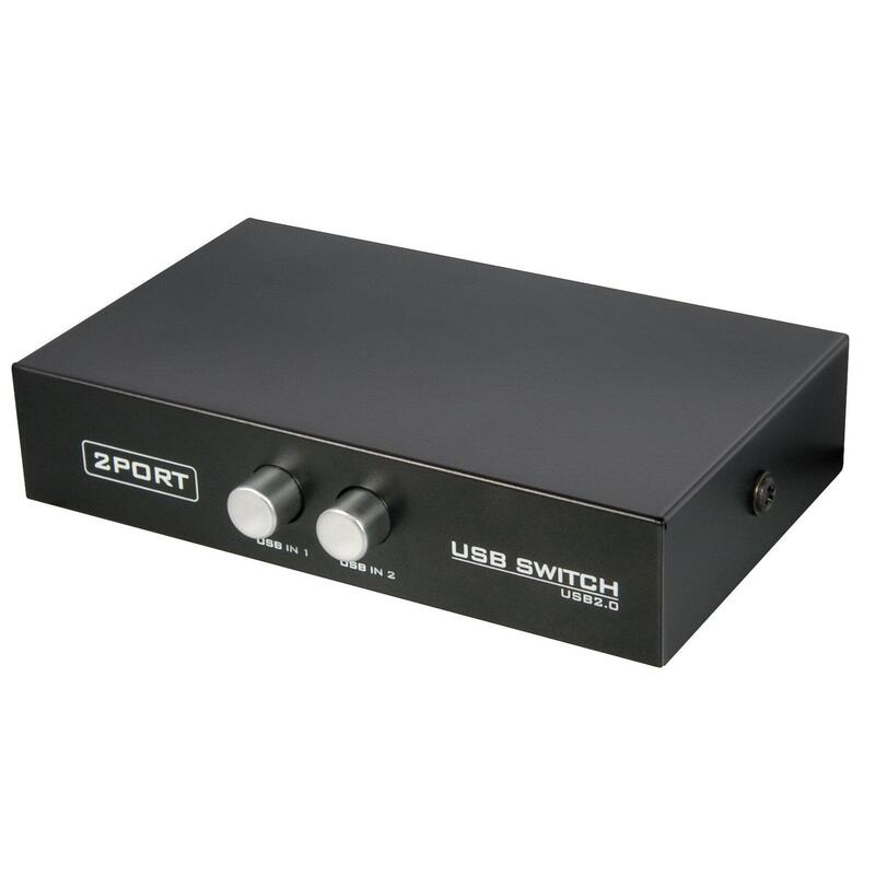 Inline USB 2.0 Conmutador Manuell - USB-A Dispositivo An 2 Computer
