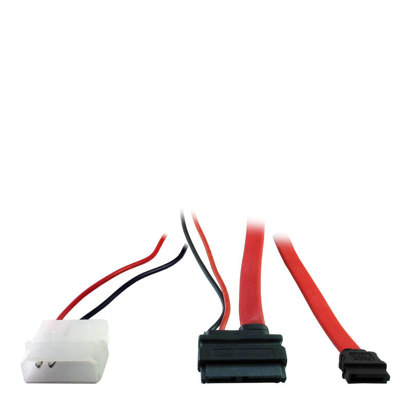 Inter-tech Cable Slim Dvd Connection SATA + Power 0,3/0,3M