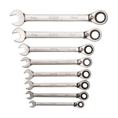 Set 8 Keys Combinadas Carraca/Fixed 8-19MM 18-8-H Irimo — image 1