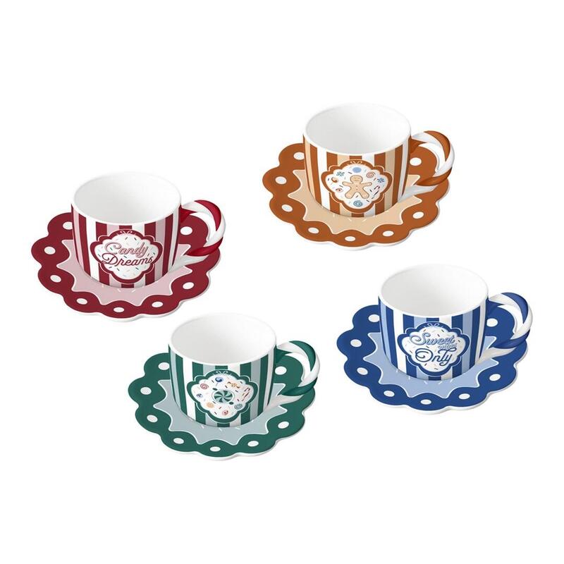 Bialetti Set Cups With Platillos 4 Pieces NCANDY003