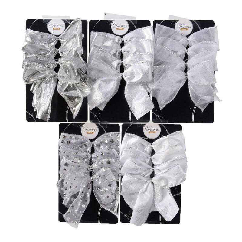 Lazos Poliester Silver Decoración Surtidos