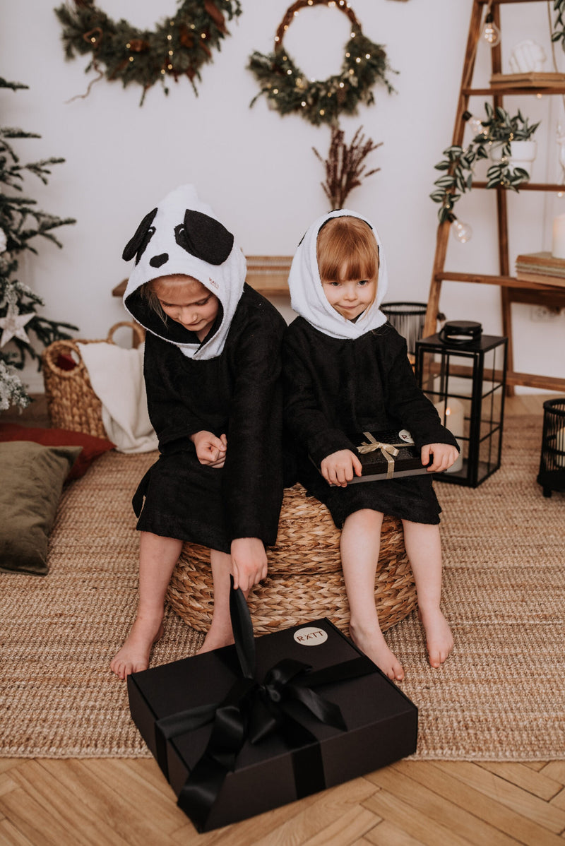Long-Sleeve Poncho PANDA - For KIDS (Size 122-150)