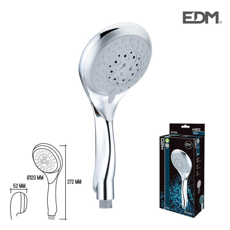 EDM Handle Ducha Anticalcareo. Modern 6 Funciones. Colour Cromo.