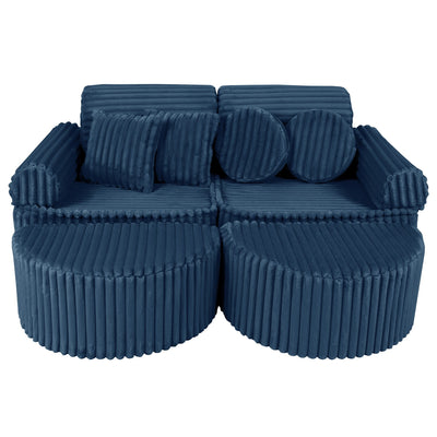 Medium Modular Sofa for Kids - Churros Blue Plus