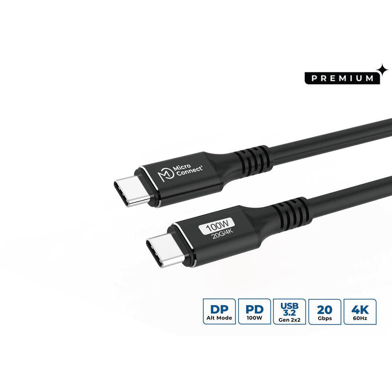 Microconnect USB3.2CC3 USB Cable USB 3.2 Gen 2 (3.1 Gen 2) 3M USB C Black