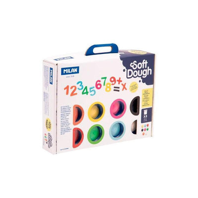 Milan Pasta Blanda Soft Dough Case 8 Botes 59GR C/Tools Números C/Surtidos — image 1