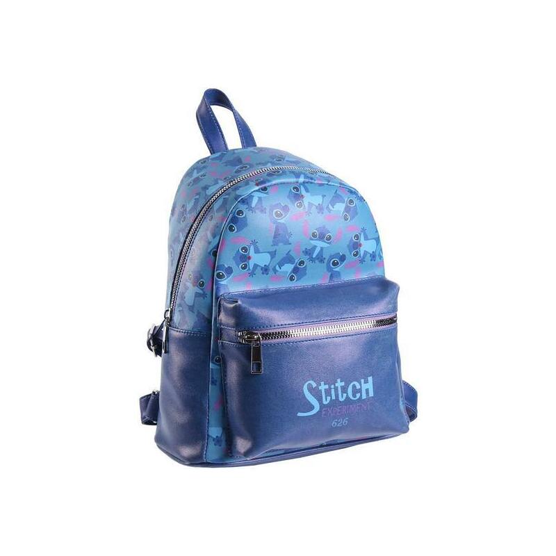 Backpack Casual Moda Polipiel Stitch Blue