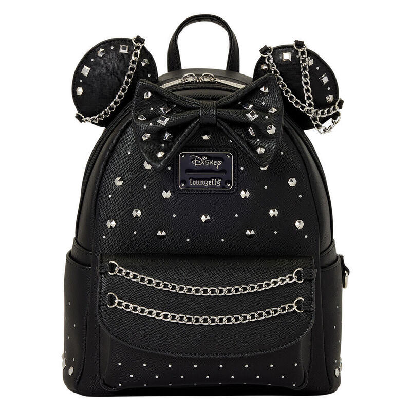 Loungefly Backpack Studs & Chains Minnie Disney 26CM