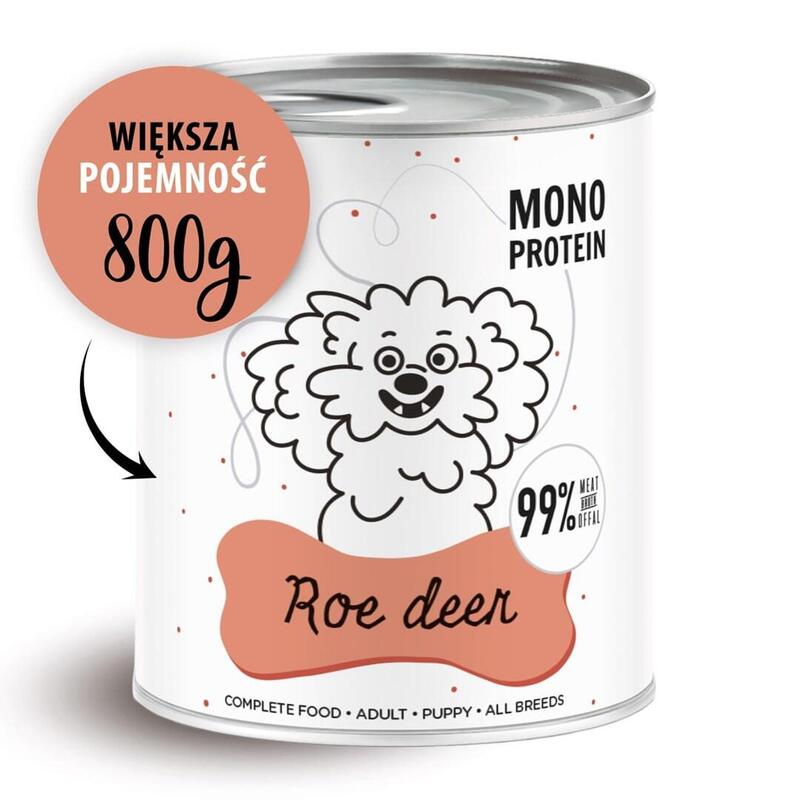 Paka Zwierzaka Pepe Roe Deer - Comida Húmeda Perros - 800G