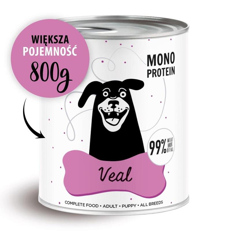 Paka Zwierzaka Pepe Veal - Comida Húmeda Perros - 800G