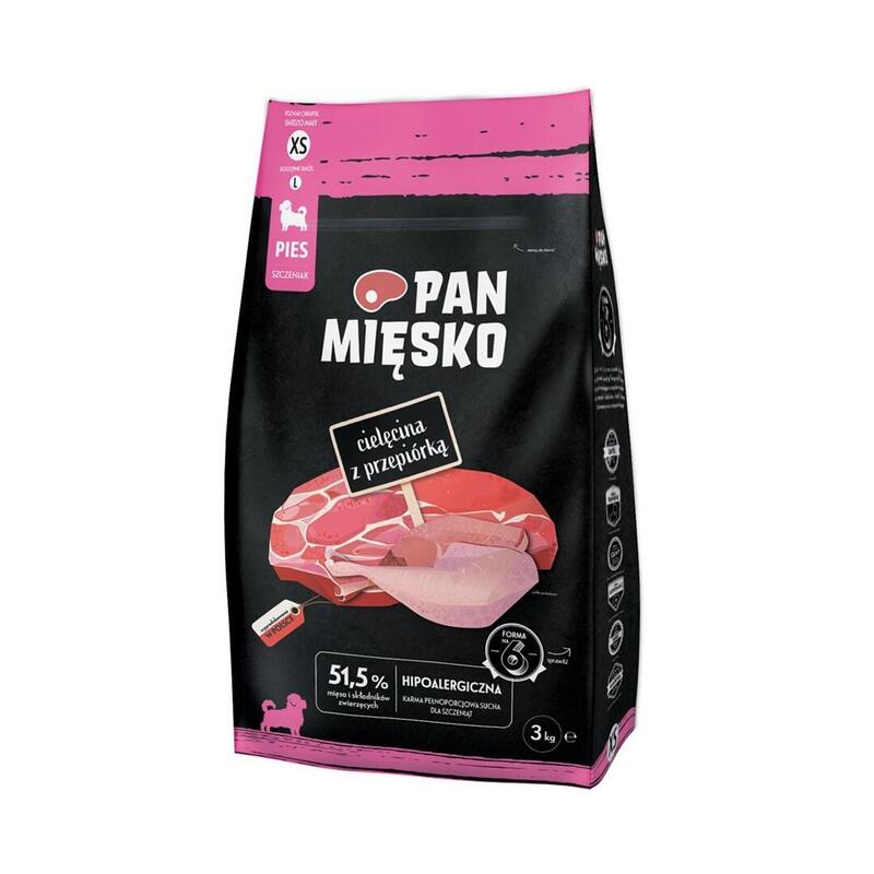 Pan Miesko Ternera With Codornices Alimento Seco Perro Crunchy Xs 3KG
