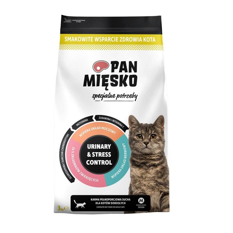 Pan Miesko Urinary & Stress Control Sucha Karma Dla Kota 3KG