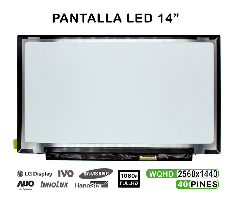 Screen LED 14 Laptop B140QAN01.0 2560X1440 40 Pines