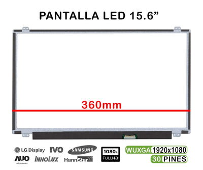Screen LED 15.6 Laptop NT156FHM-N41 B156HTN03.8 HW6C Wuxga 1920X1080 30PIN FHD — image 1