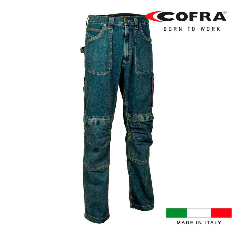 Cofra Trousers Dortmund Blue Marino Size 52