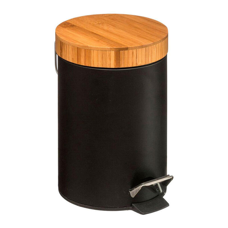Papelera Bathroom Bambu-negro 3L Collection 'natureo'