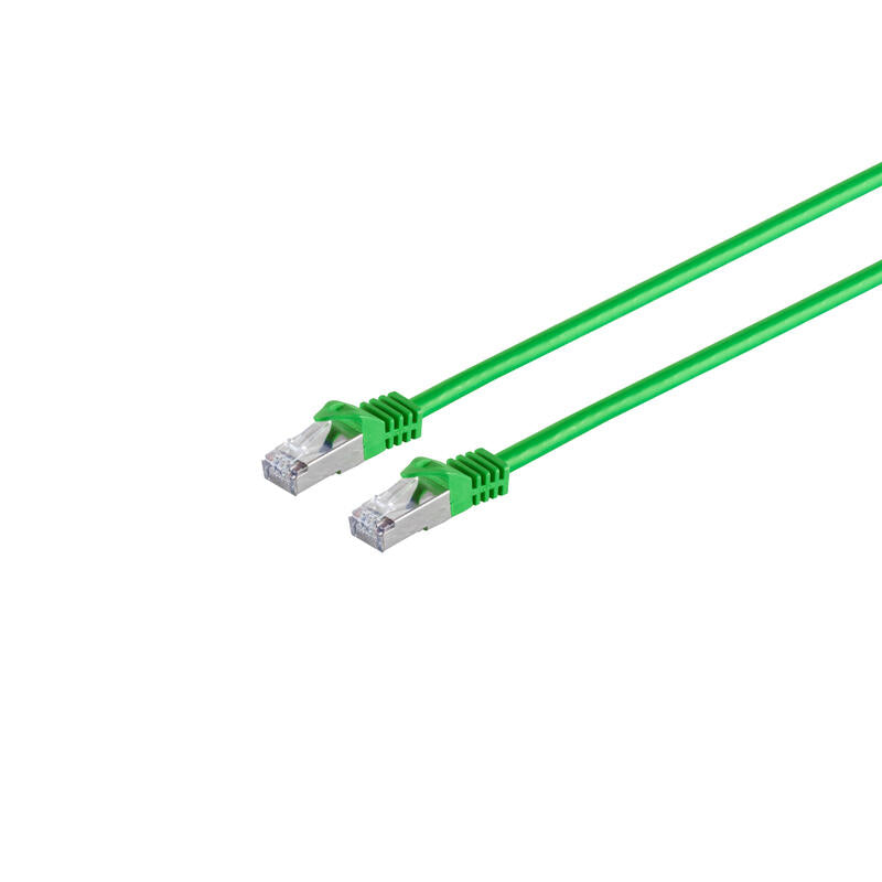 PATCHK.CAT.7/6A S/FTP 3M Green RJ45 Halogenfrei (lszh)