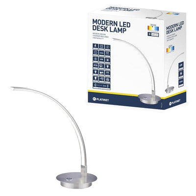 Platinet Lamp LED Curved Aluminium 6W 3000K 480LM — image 1