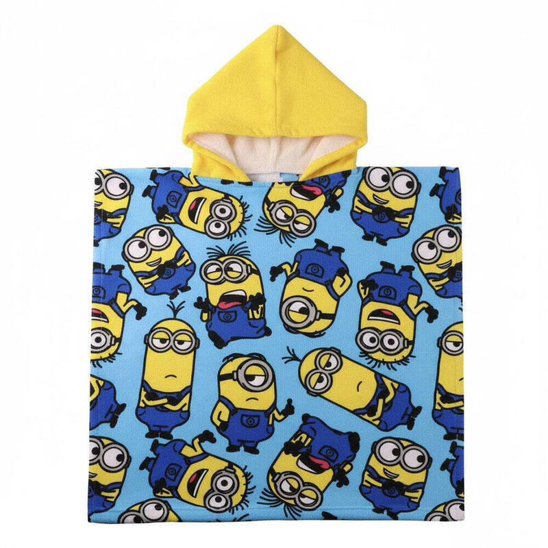 Poncho Towel Minions Microfibra