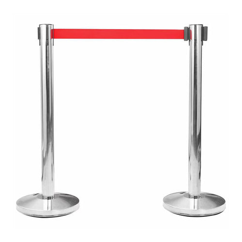 Poste Separador Inox With Tape Red Extendable 2M X 5CM — image 1