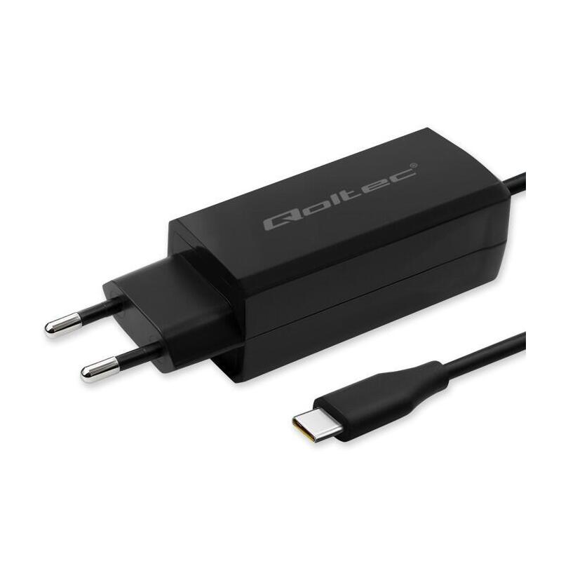 Qoltec 52419 65W GaN Super Fast Charger 5V 20V 3A 3.25A USB C 3.1