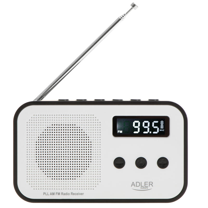Adler Radio Ad 1907 Digital Pll Am Fm, White Black