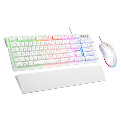 Rampage Fortuna Set Of Gaming With Keyboard Mouse Pad And Mouse White — image 1