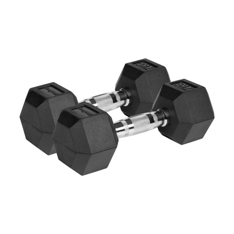 Rebel Active Mancuernas Hierro Fundido Recubiertas Rubber 2X7 Kg