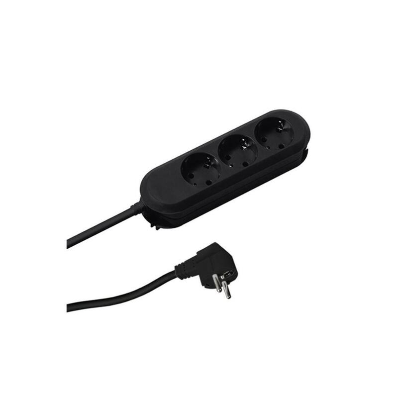 Bachmann Power Strip Plugs Smart 3VÍAS, Black 3,0M, Without Switch