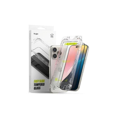 Ringke Iphone 16 Pro Screen Protector Premium Easy Slide Tempered Glass 9H With Installation Jig (2PCS) Transp — image 1