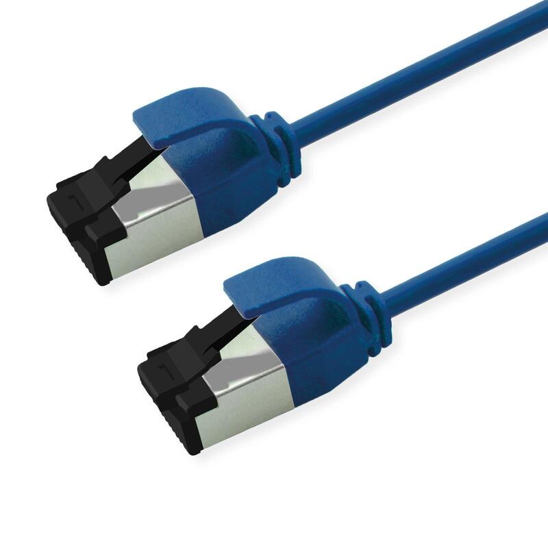 Roline S FTP Network Cable KAT.8.1, Slim, PoE, Blue 1,5M
